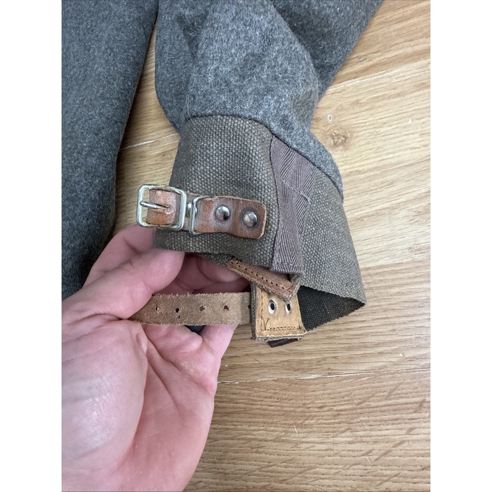 Vintage M39 WW2 40s 1946 Swedish Army Gray Wool Cargo Trousers Pants 34x33 - Picture 7 of 11